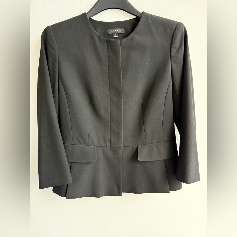 Ann Taylor Black Skirt Suit Petite